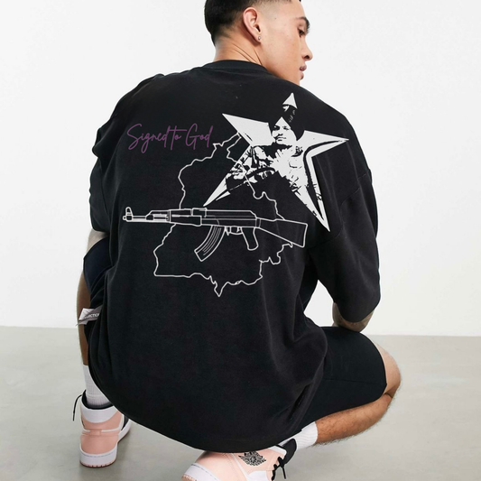 BillionaireZ Signed To God X Sidhu Moosewala Oversized Tee