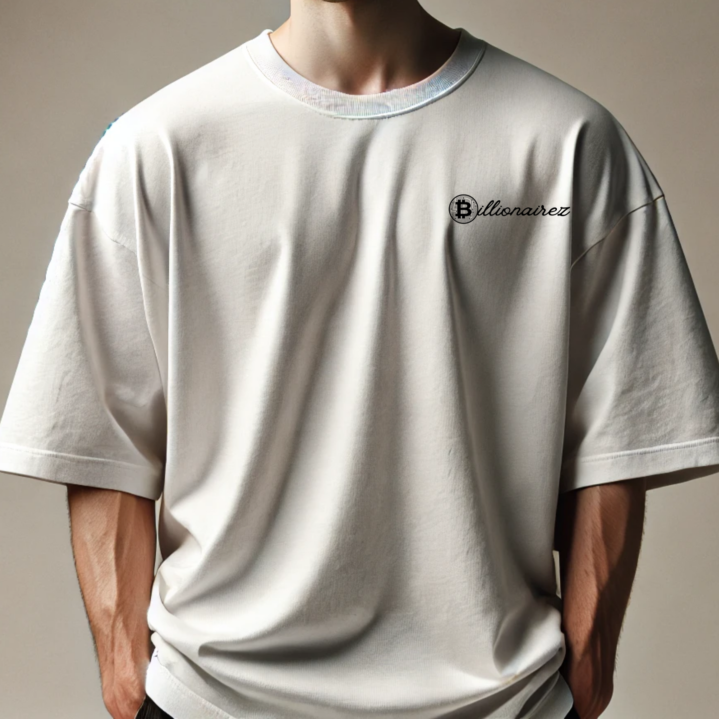 BillionaireZ Signature Oversized T-Shirt – Ivory White