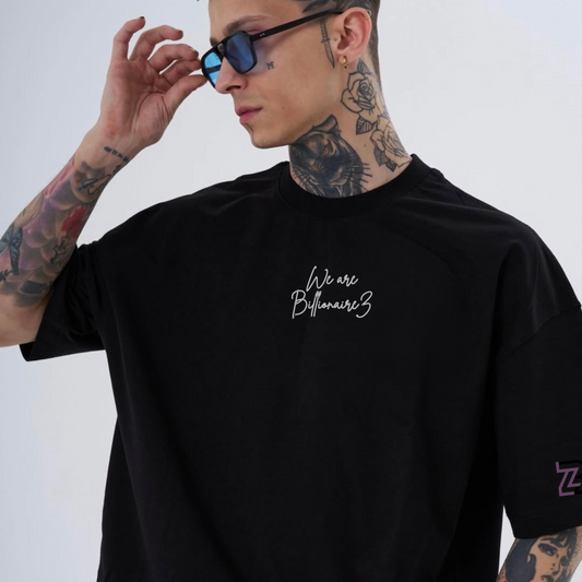 Billionairez White Tiger Energy Oversized Tee