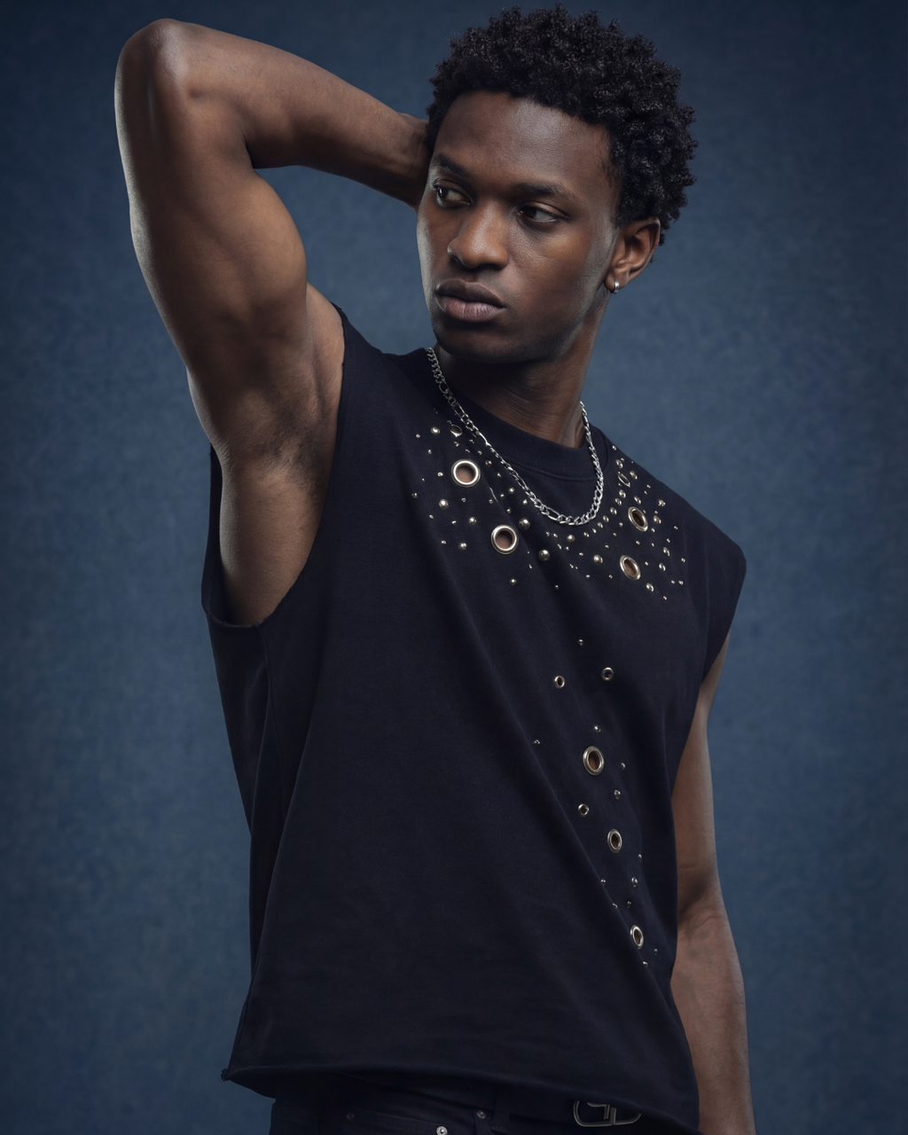 BillionaireZ Midnight Rebel Studded Tank