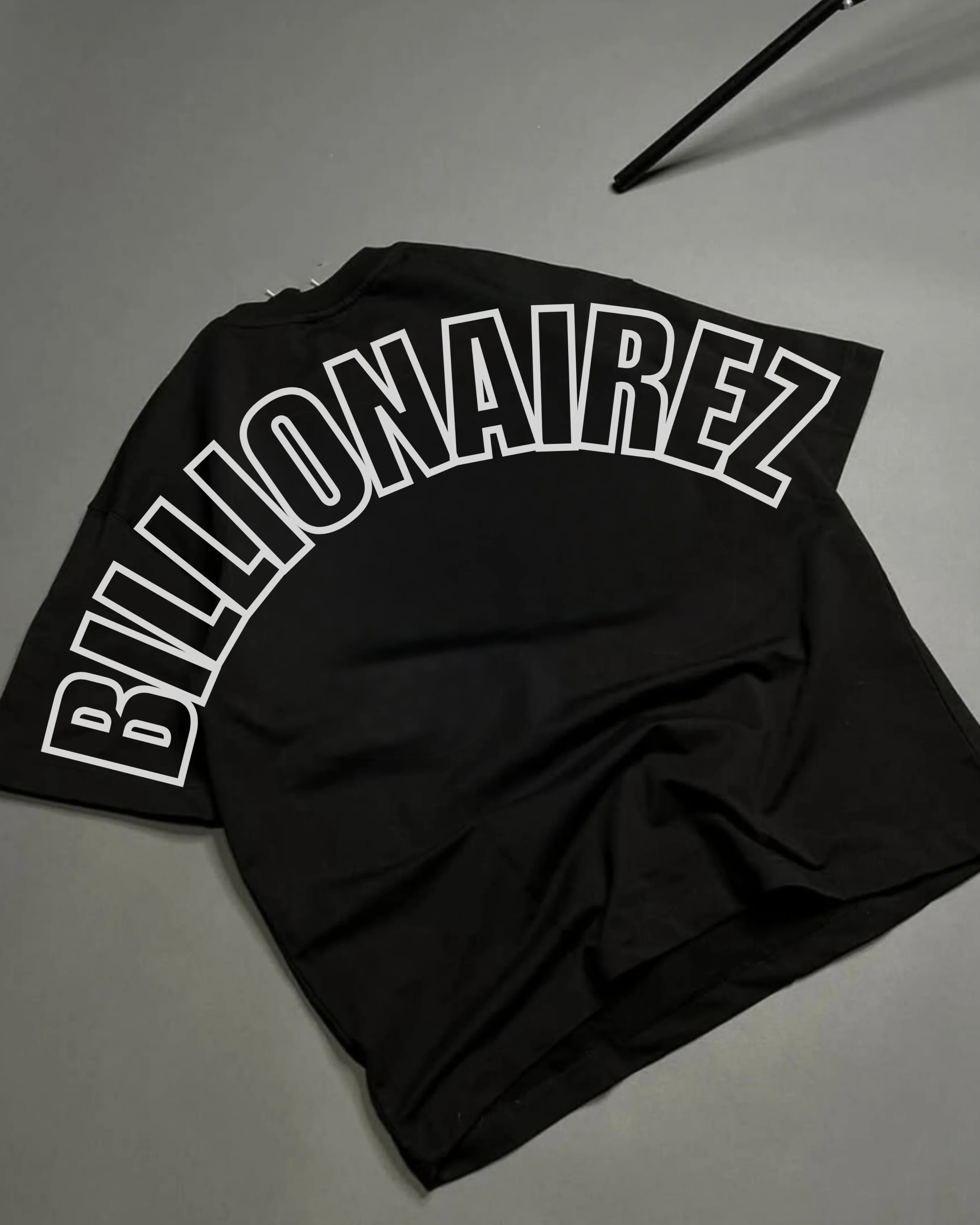 BillionaireZ “Legacy Arch” Oversized Tee- Jet Black