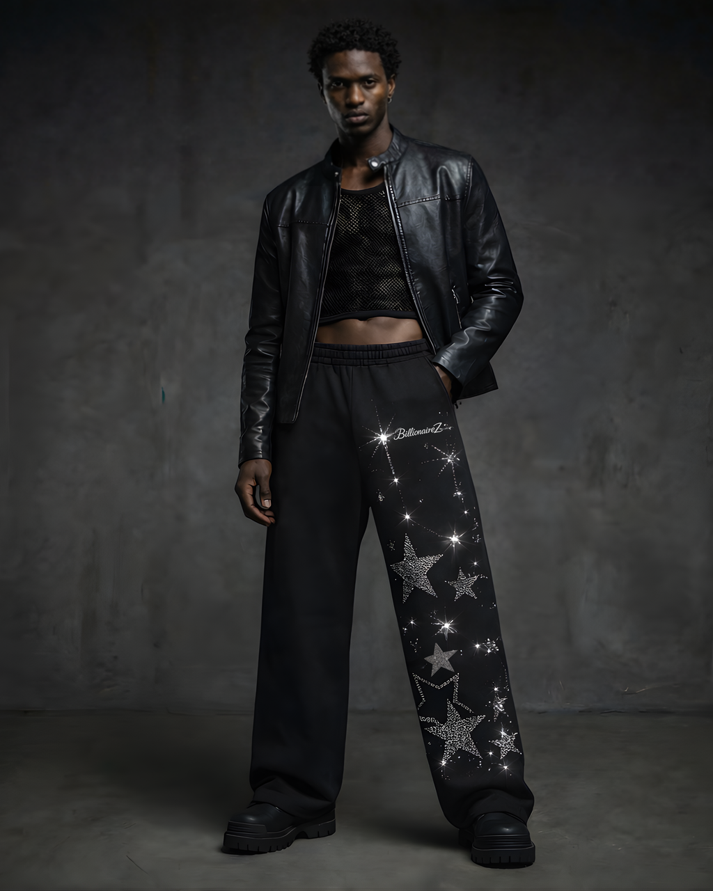 BillionaireZ Starfall Rhinestone Joggers