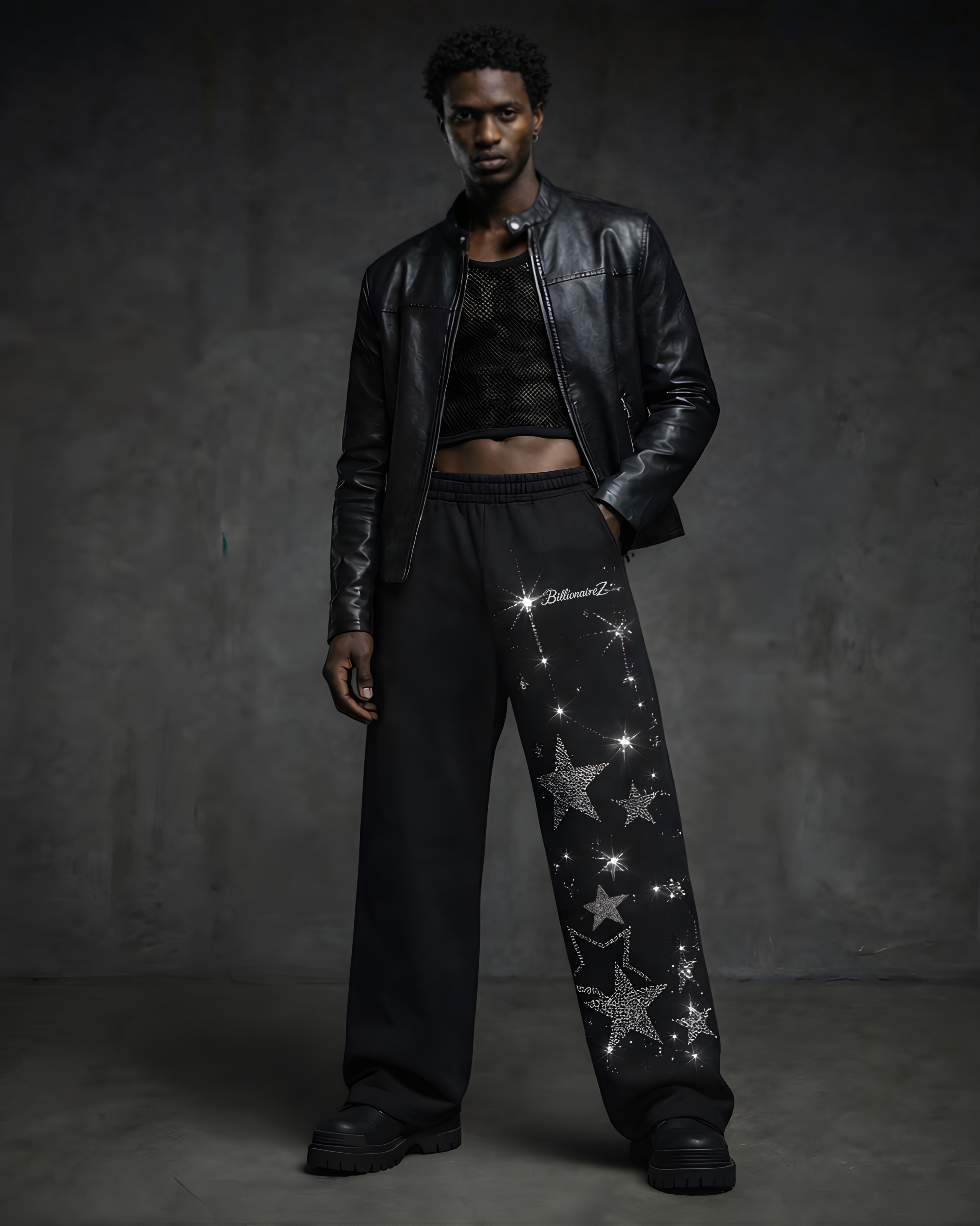 BillionaireZ Starfall Rhinestone Joggers
