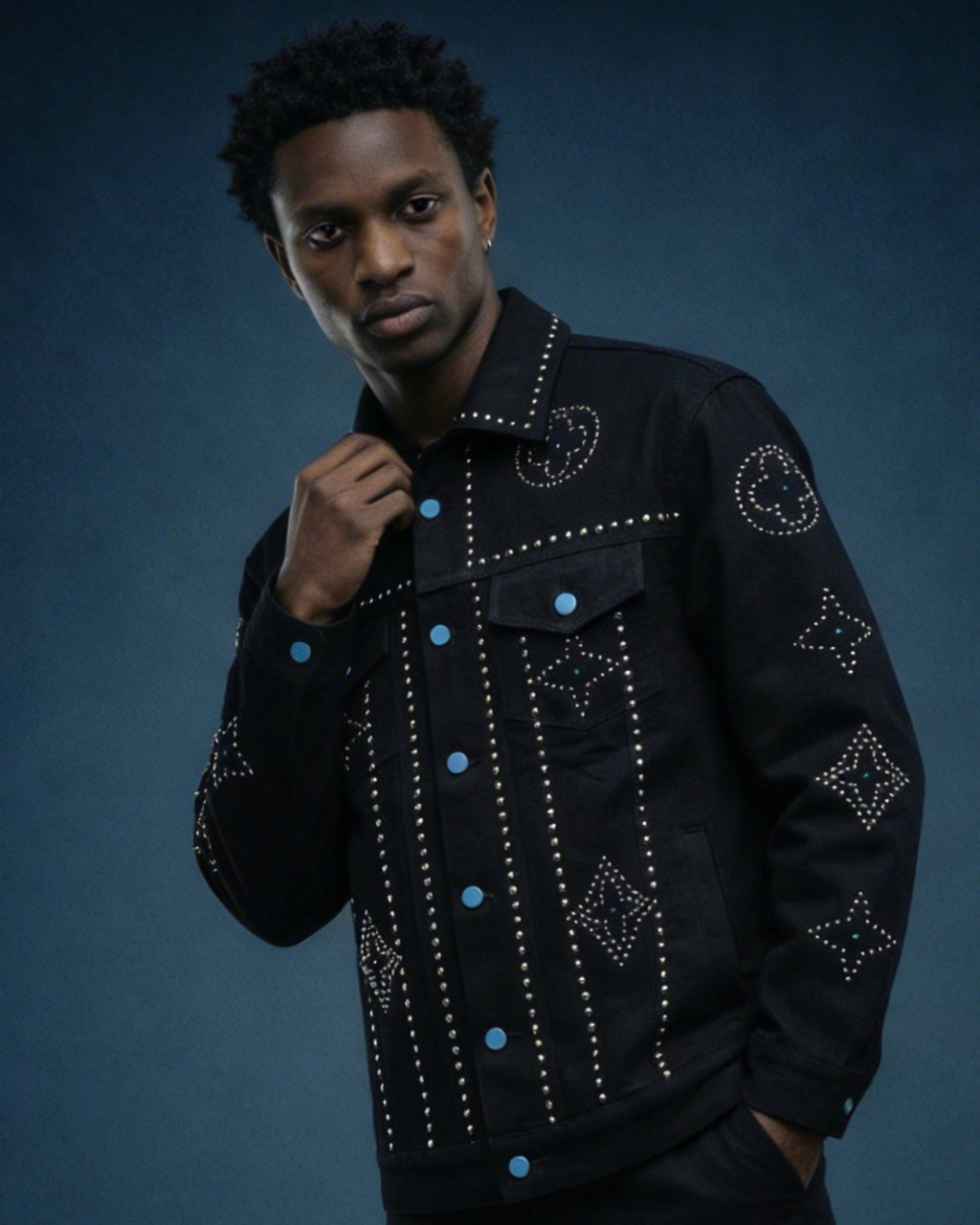BillionaireZ Authority Studded Jacket
