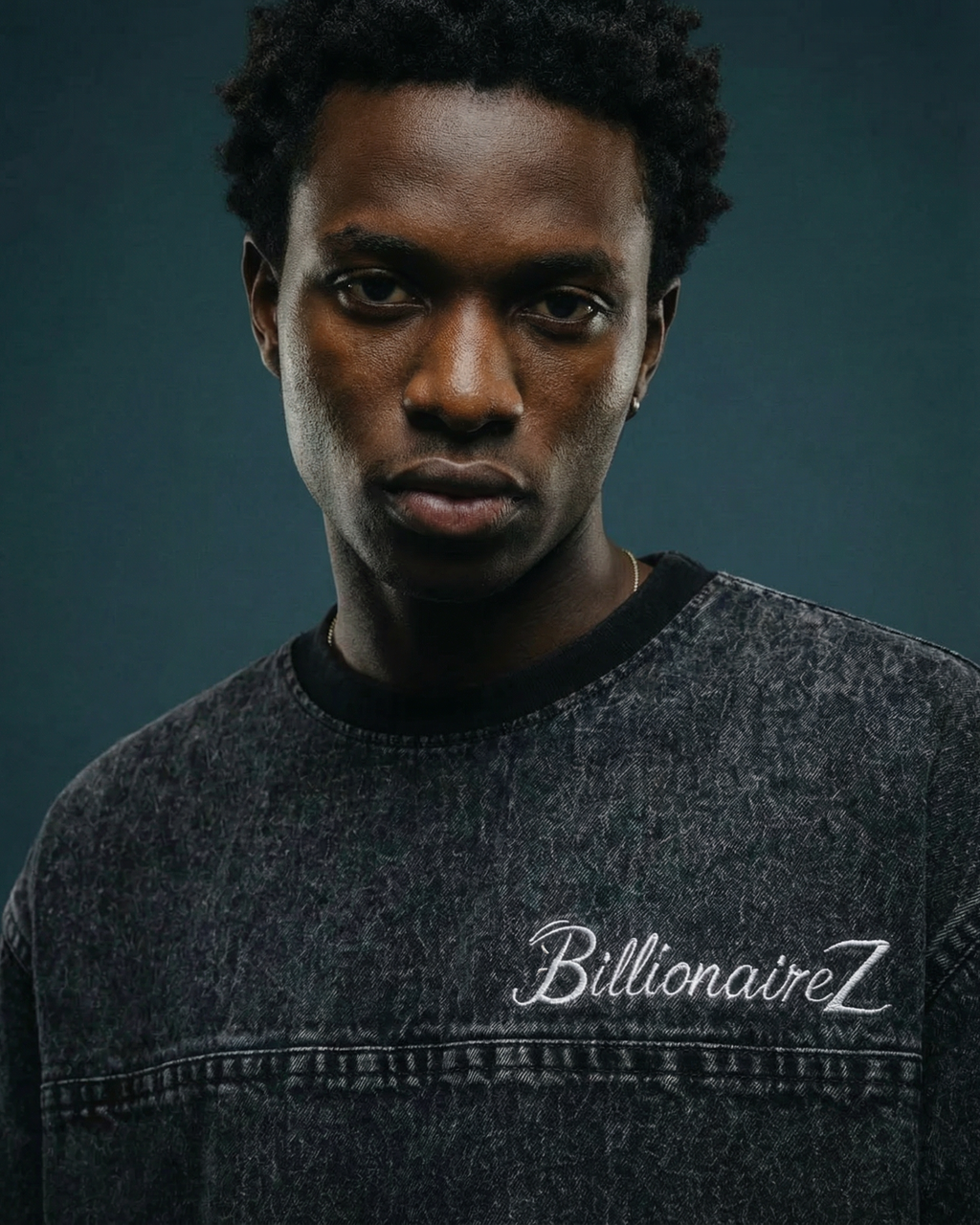 BillionaireZ Ash Grey Denim Tee