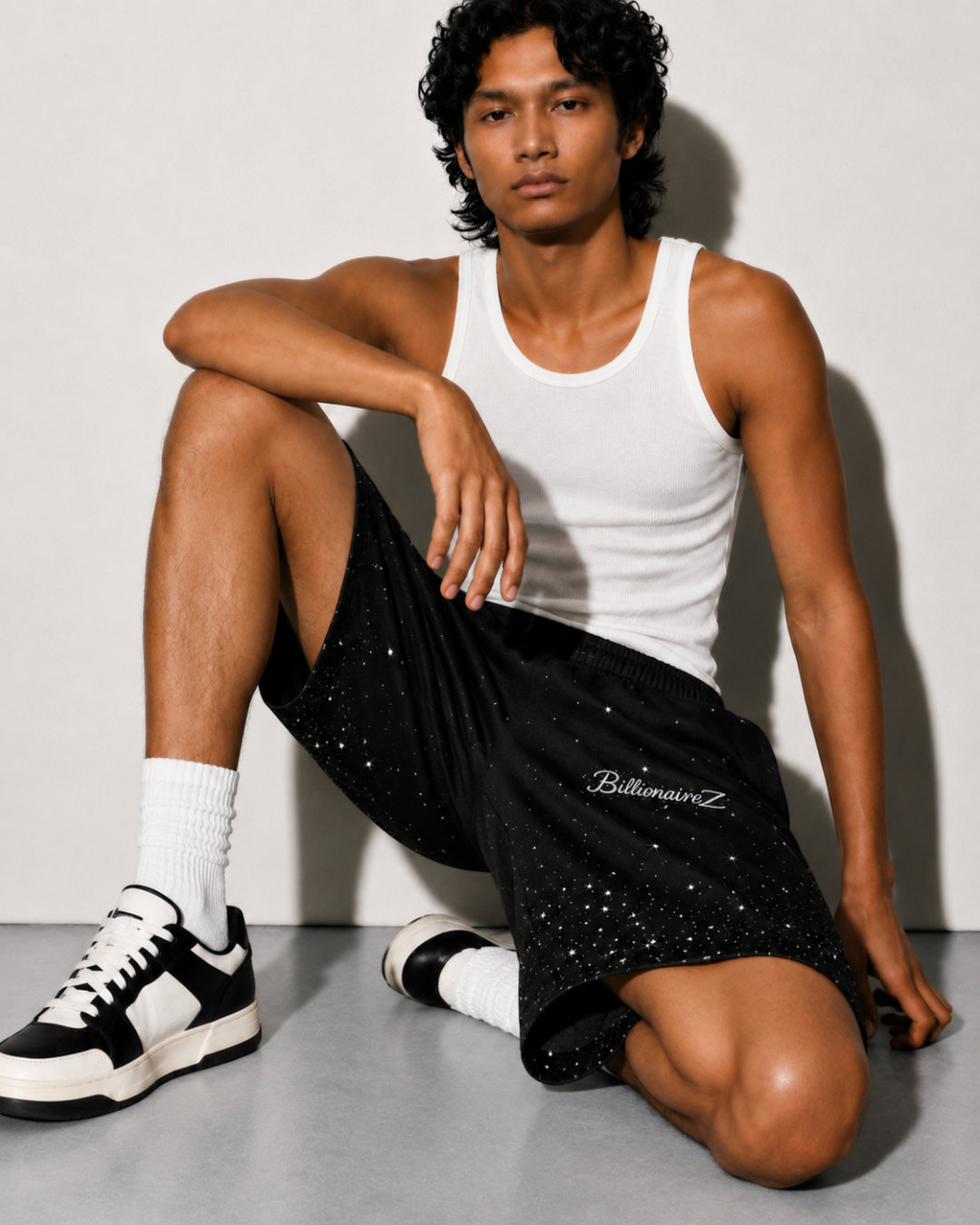 BillionaireZ VVS Galaxy Drift Wide-Leg Shorts