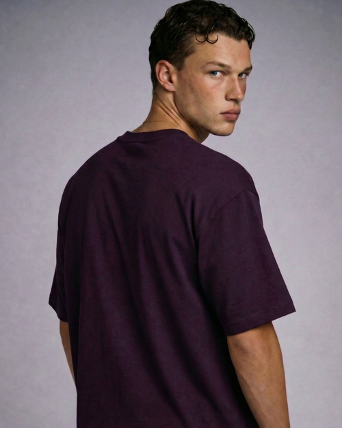 BillionaireZ Core Oversized Tee- Rich Wine Plum