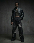 Cosmic Drift Oversized Joggers – Black