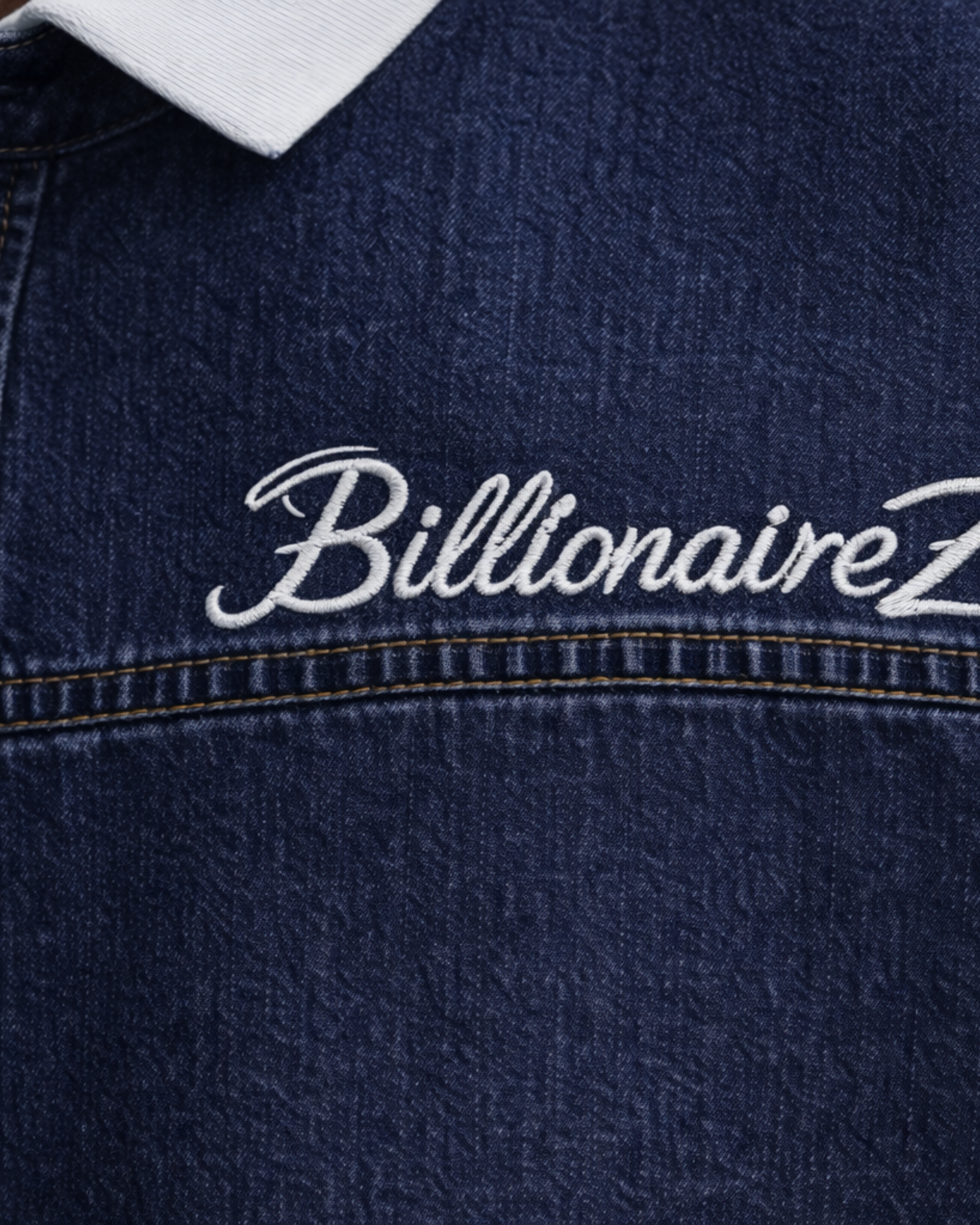 BillionaireZ Denim Signature Polo Tee