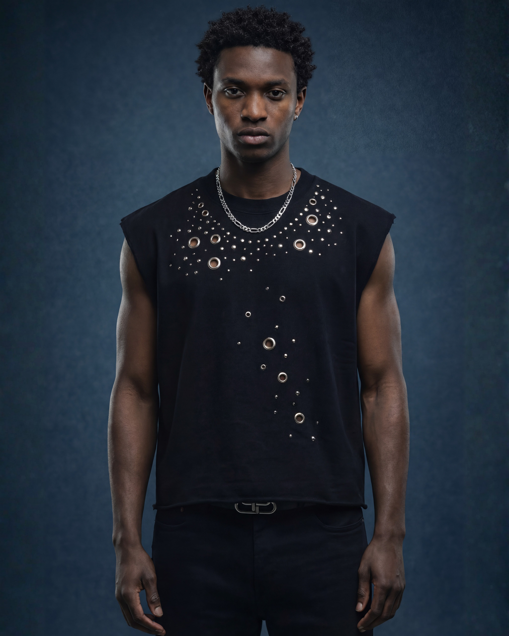 BillionaireZ Midnight Rebel Studded Tank