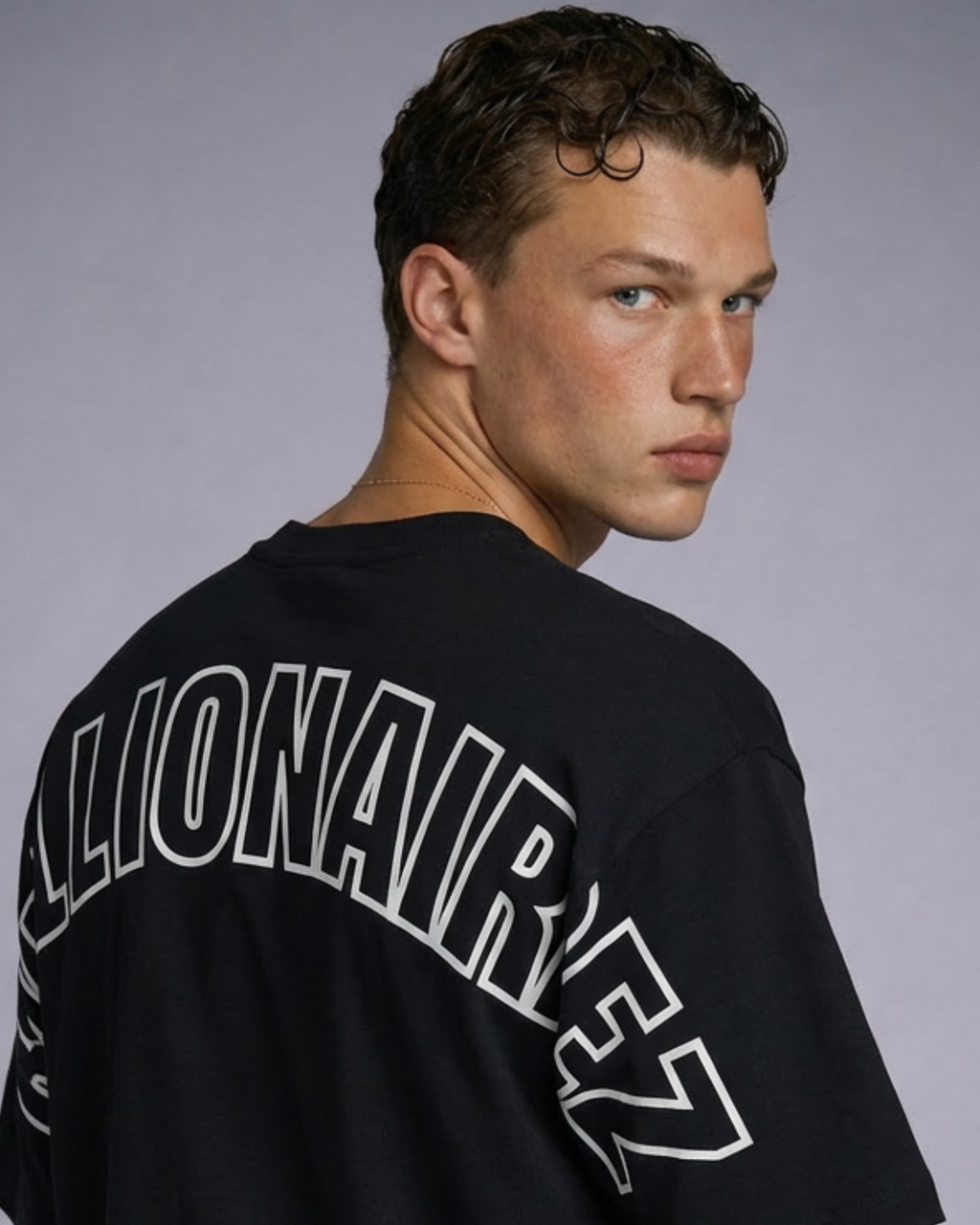 BillionaireZ “Legacy Arch” Oversized Tee- Jet Black