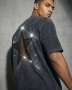 BillionaireZ Grey Starlight Cut Out Tee