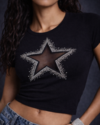 BillionaireZ Starlight Cutout Crop Top