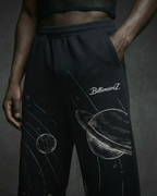 Cosmic Drift Oversized Joggers – Black
