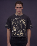 BillionaireZ Fearless Panther Studded Tee
