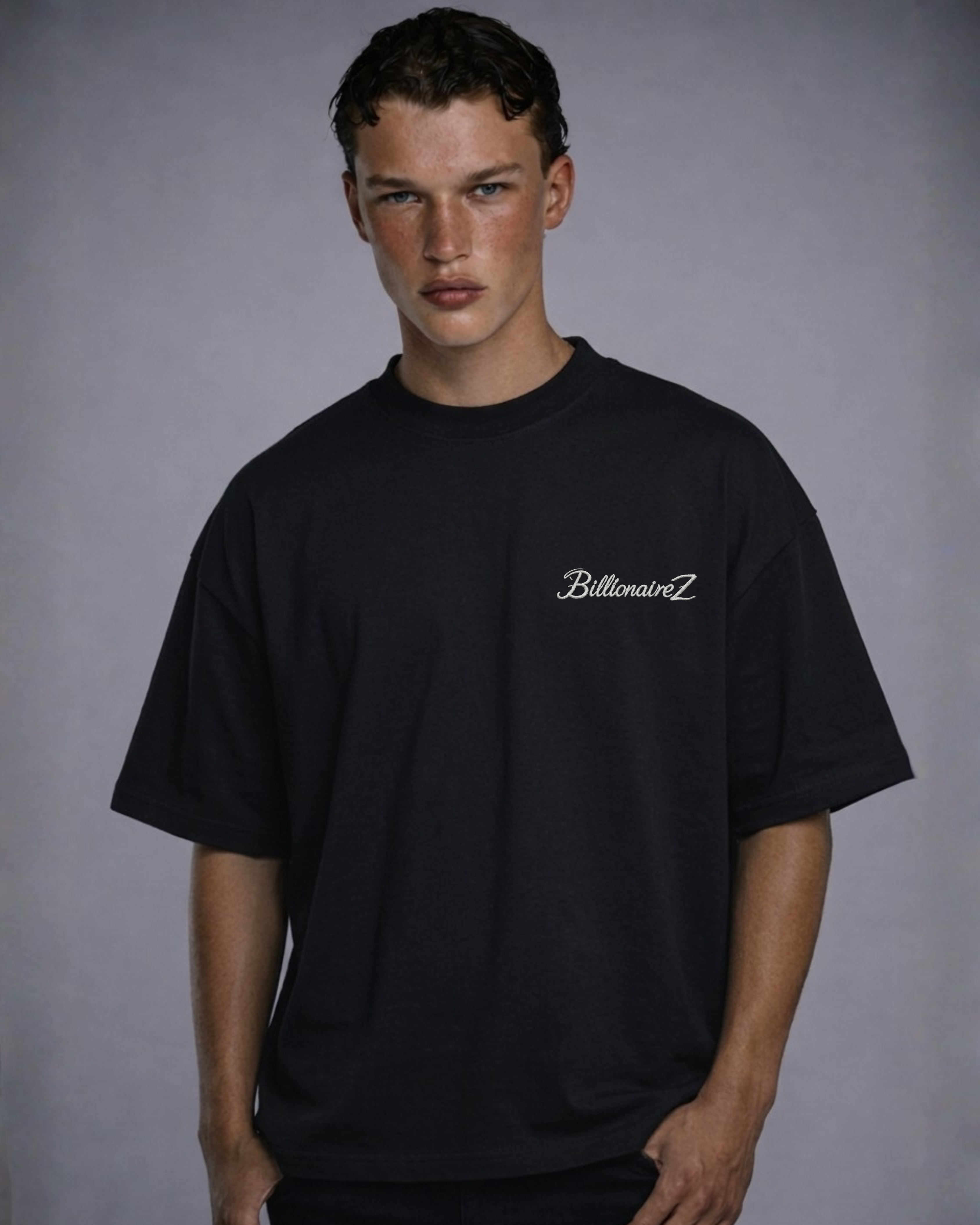 BillionaireZ Core Oversized Tee- Black