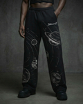 Cosmic Drift Oversized Joggers – Black