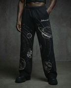 Cosmic Drift Oversized Joggers – Black