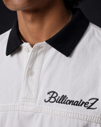 BillionaireZ Denim Ivory Polo Tee