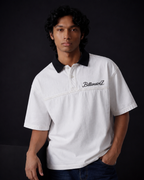 BillionaireZ Denim Ivory Polo Tee