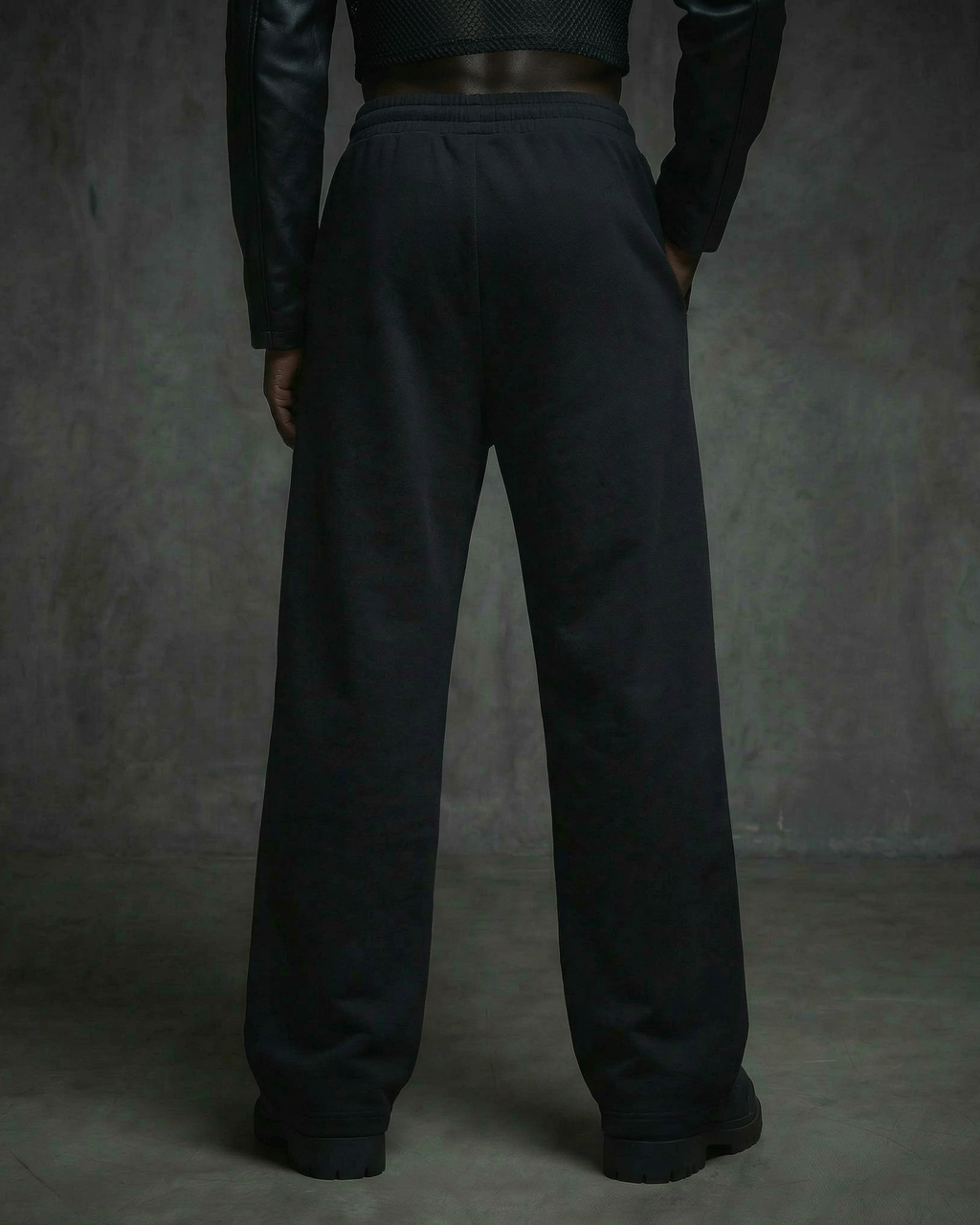 Cosmic Drift Oversized Joggers – Black