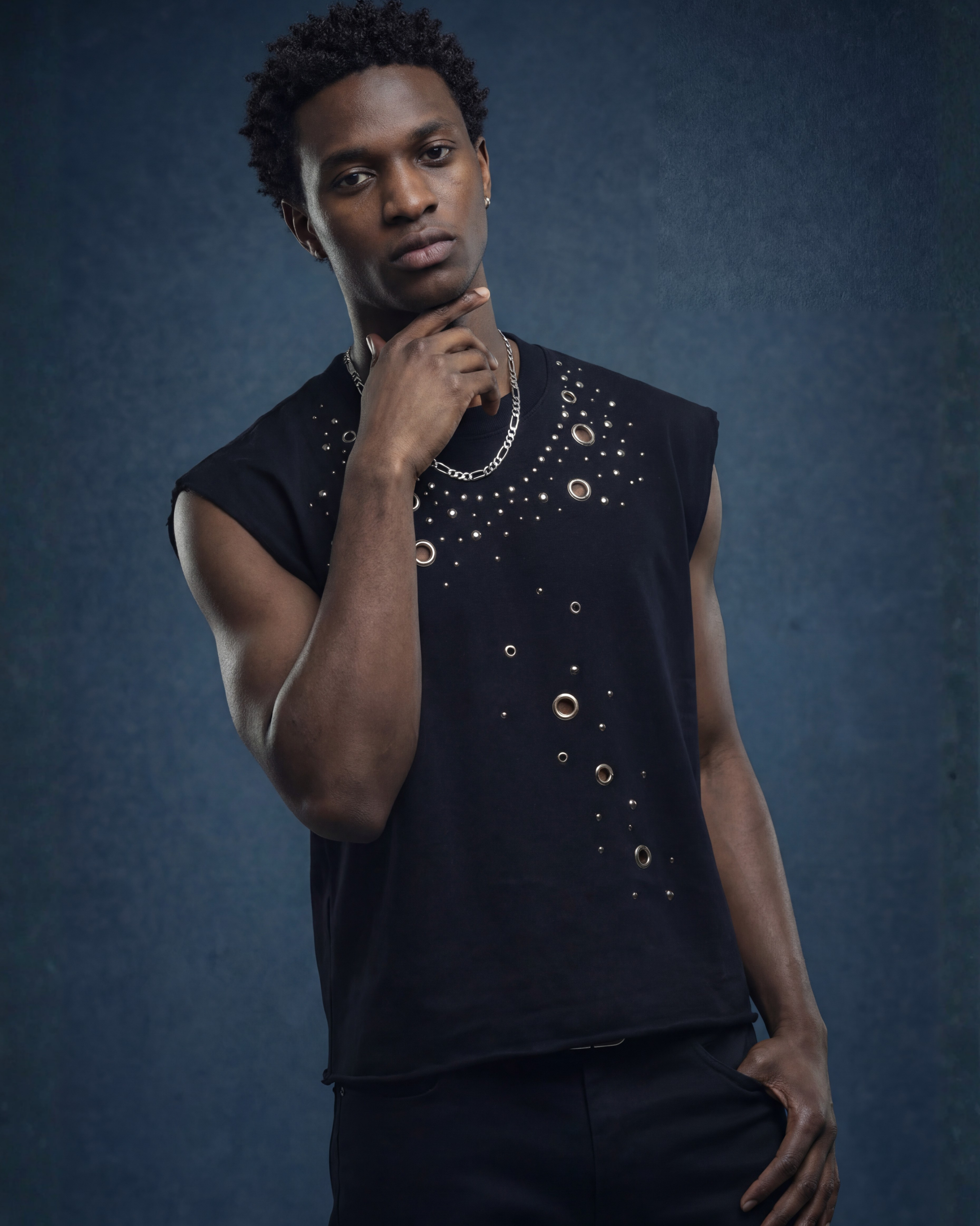 BillionaireZ Midnight Rebel Studded Tank