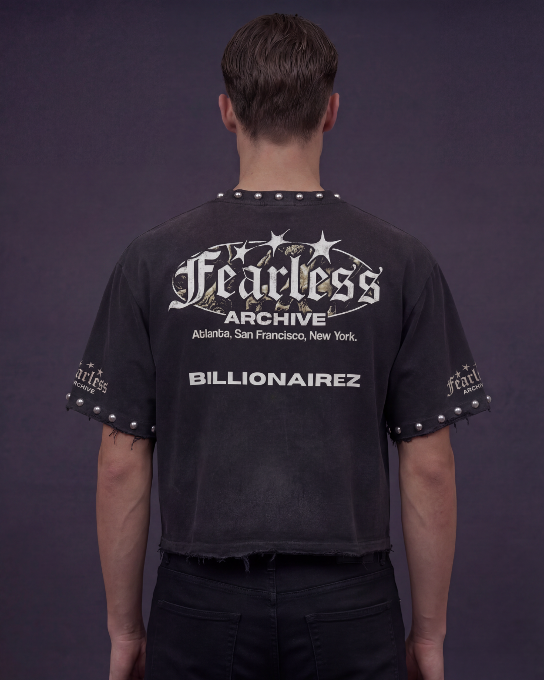 BillionaireZ Fearless Panther Studded Tee