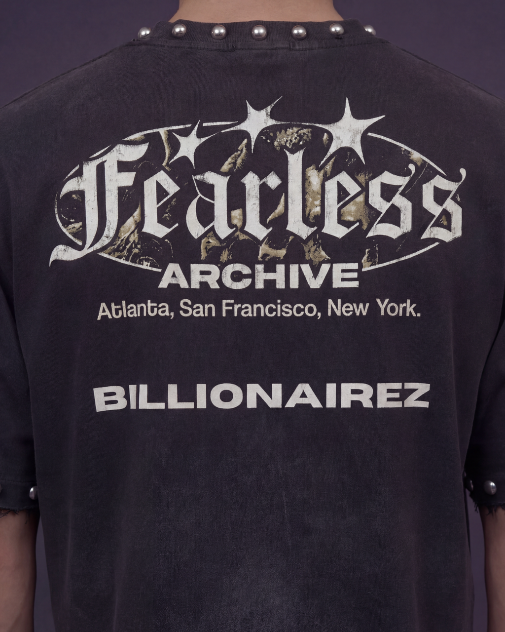 BillionaireZ Fearless Panther Studded Tee
