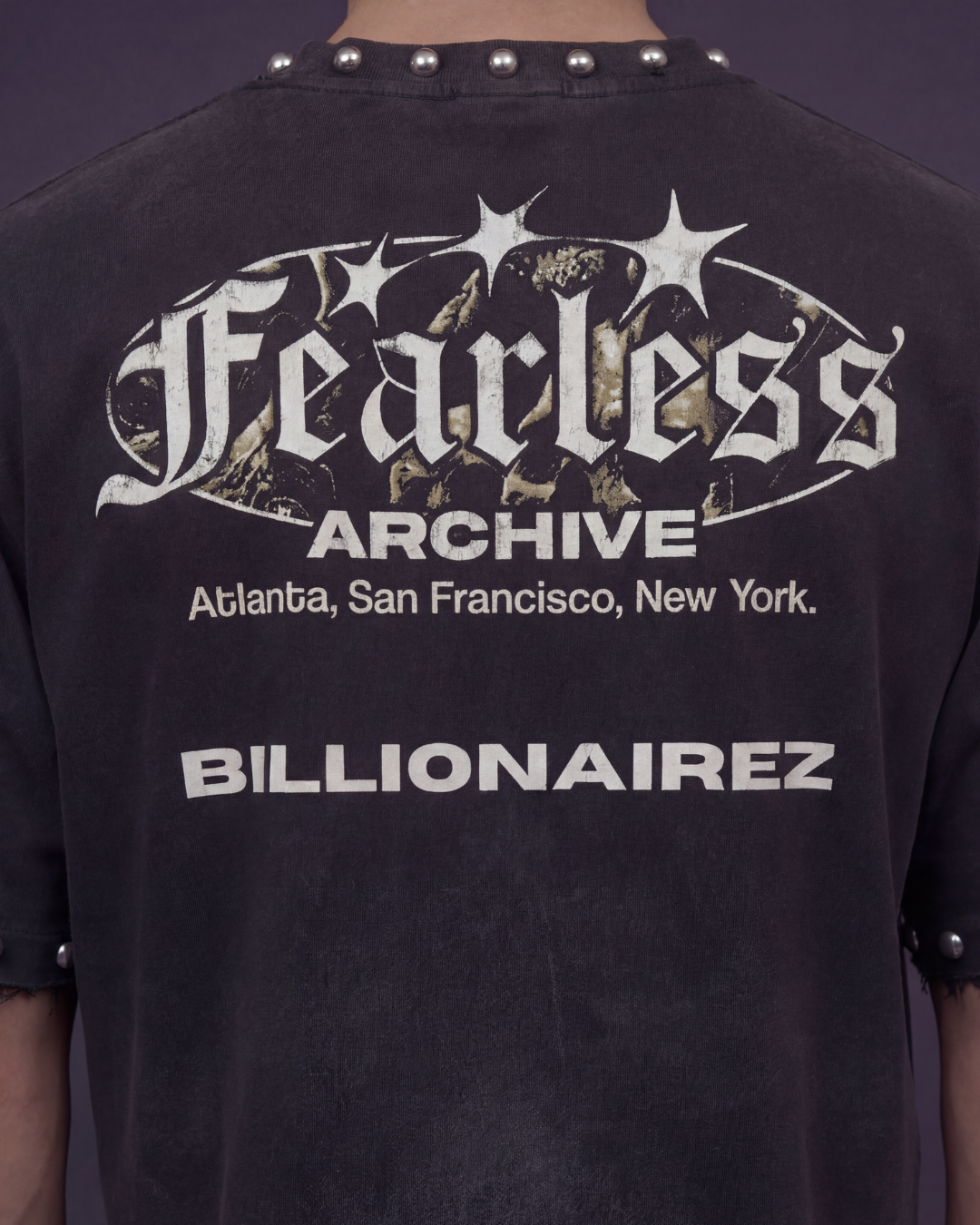 BillionaireZ Fearless Panther Studded Tee
