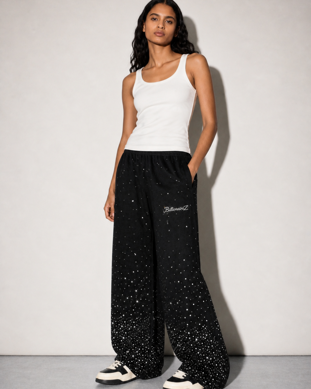 BillionaireZ VVS Galaxy Drift Wide-Leg Joggers
