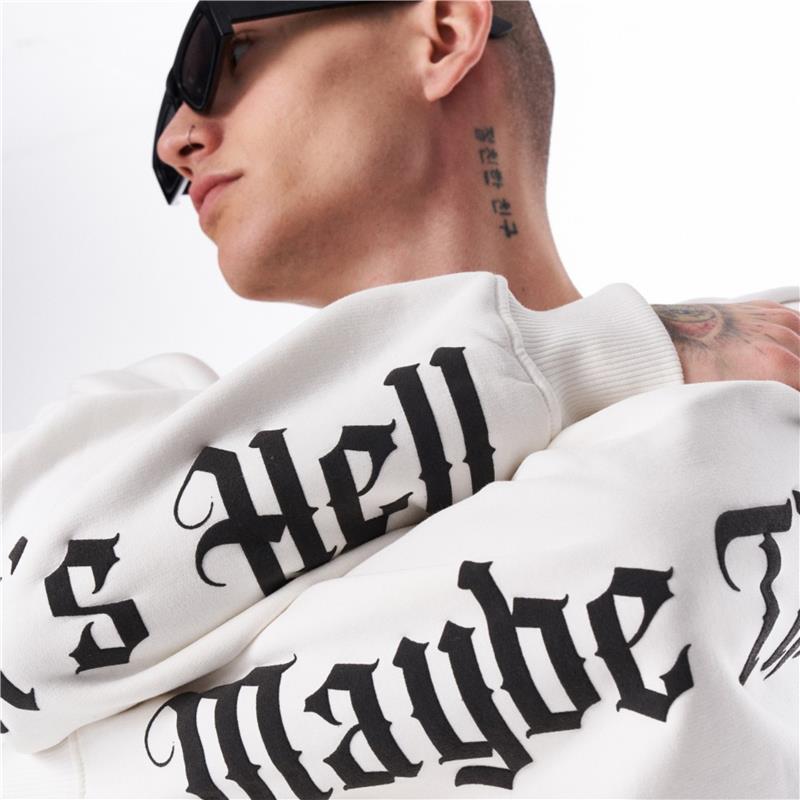 “Maybe This World is Other Planet’s Hell” Sweatshirt- White