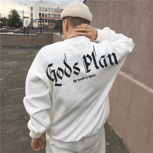 🕊 God’s Plan Crewneck – Off White