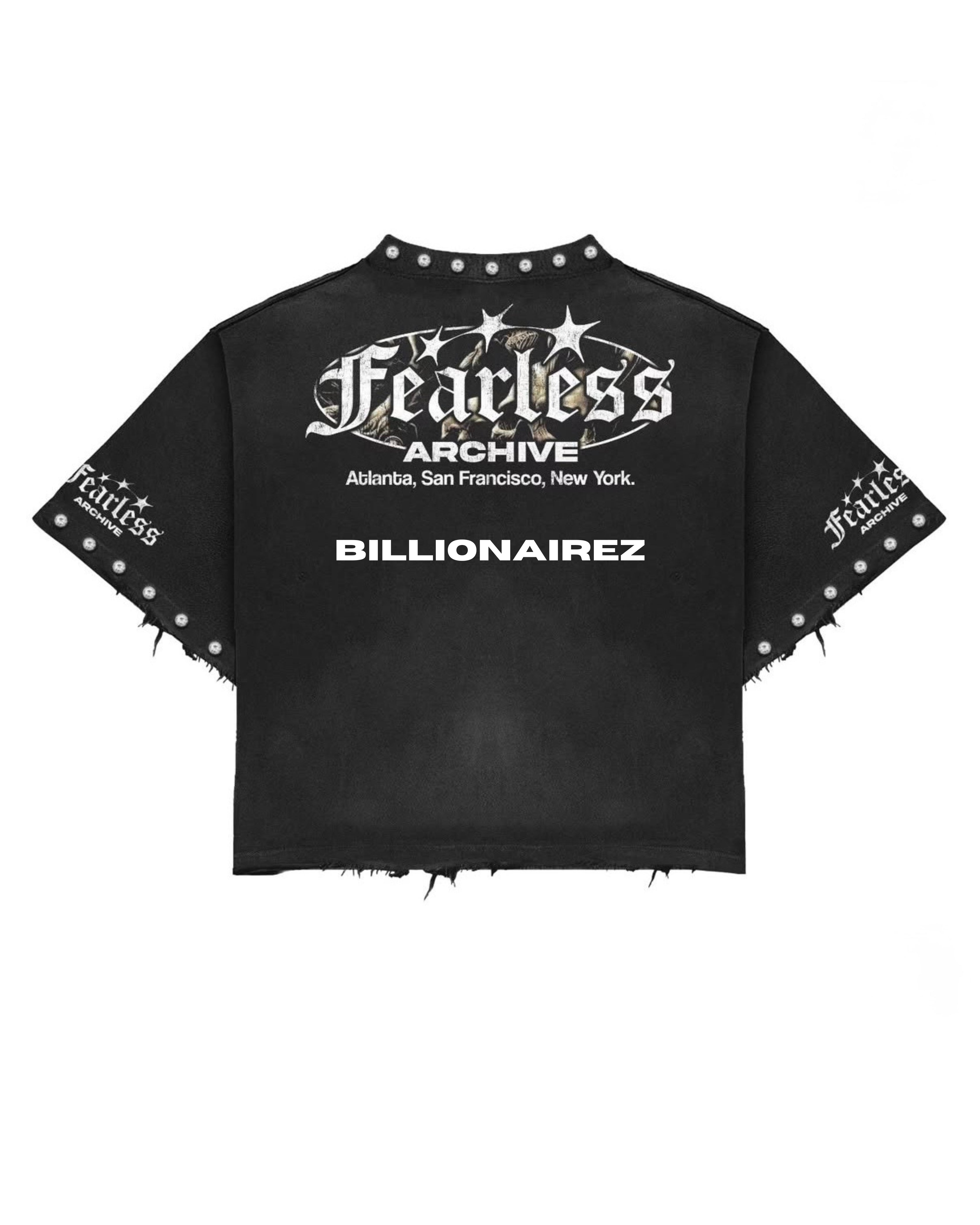 BillionaireZ Fearless Panther Studded Tee
