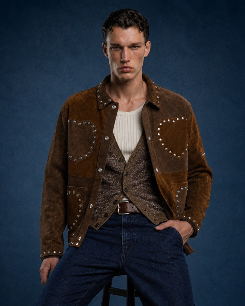 BillionaireZ Cowboy Hearts Suede Jacket