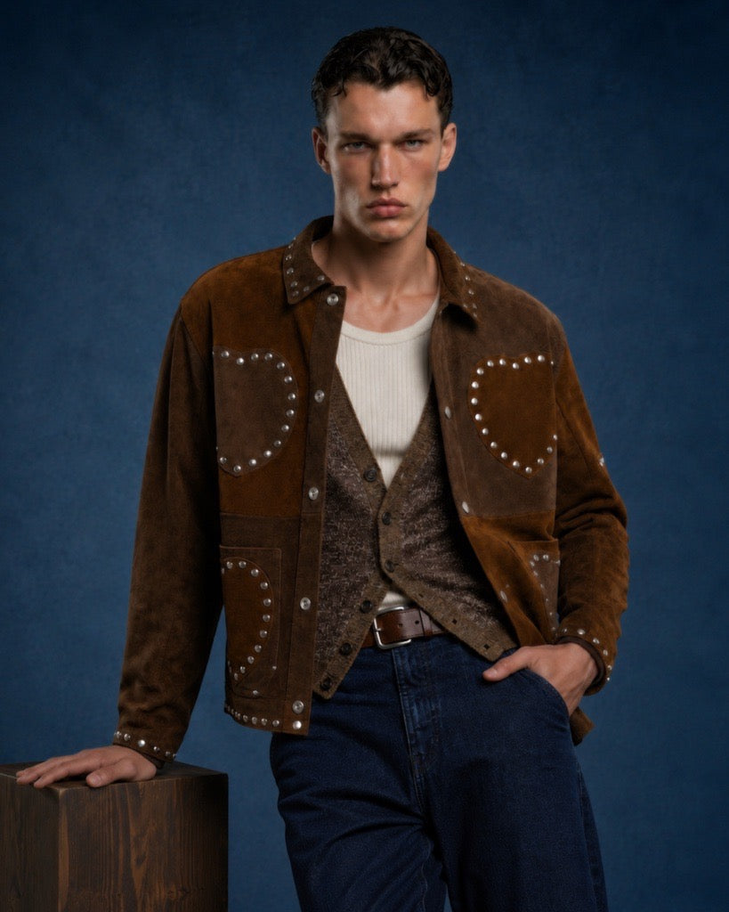 BillionaireZ Cowboy Hearts Suede Jacket
