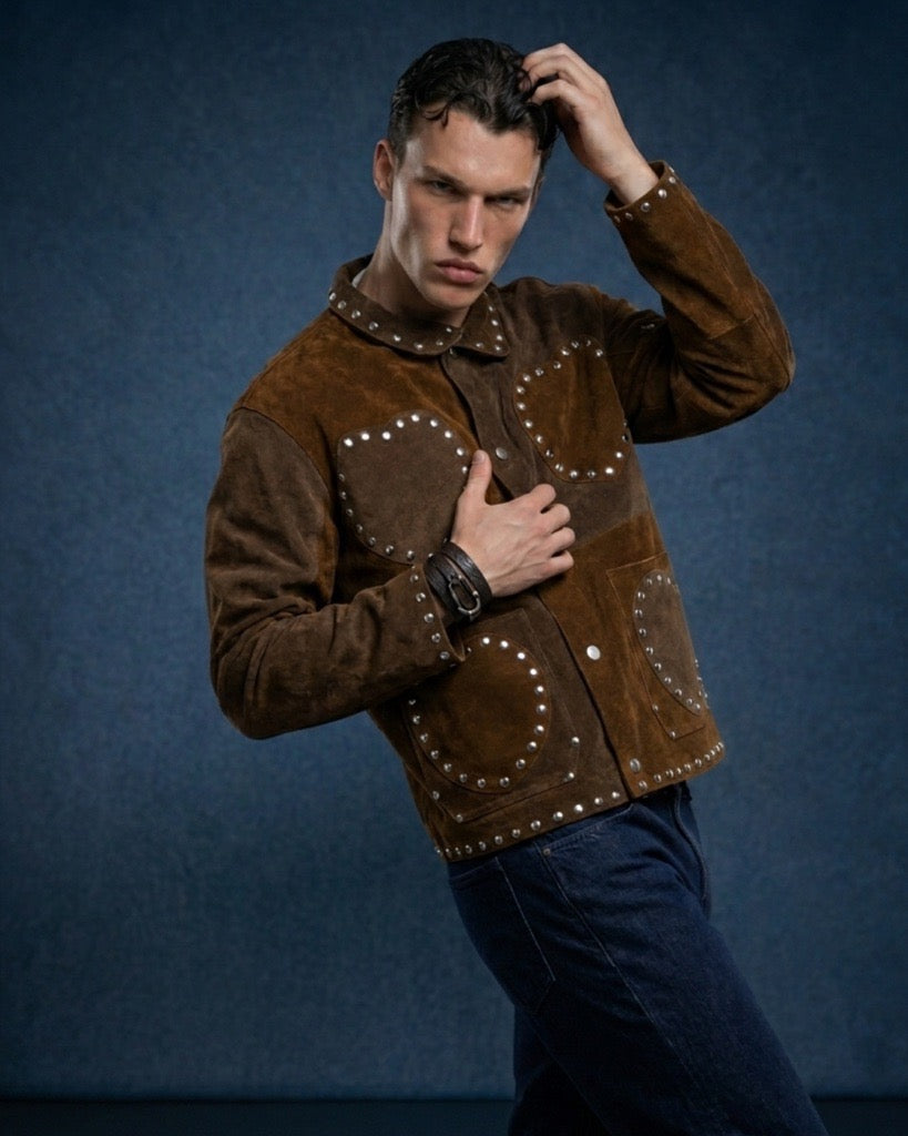 BillionaireZ Cowboy Hearts Suede Jacket